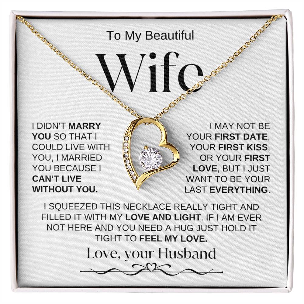 To My Beautiful Wife | Forever Love Necklace | WB