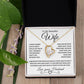 To My Beautiful Wife | Forever Love Necklace | Black