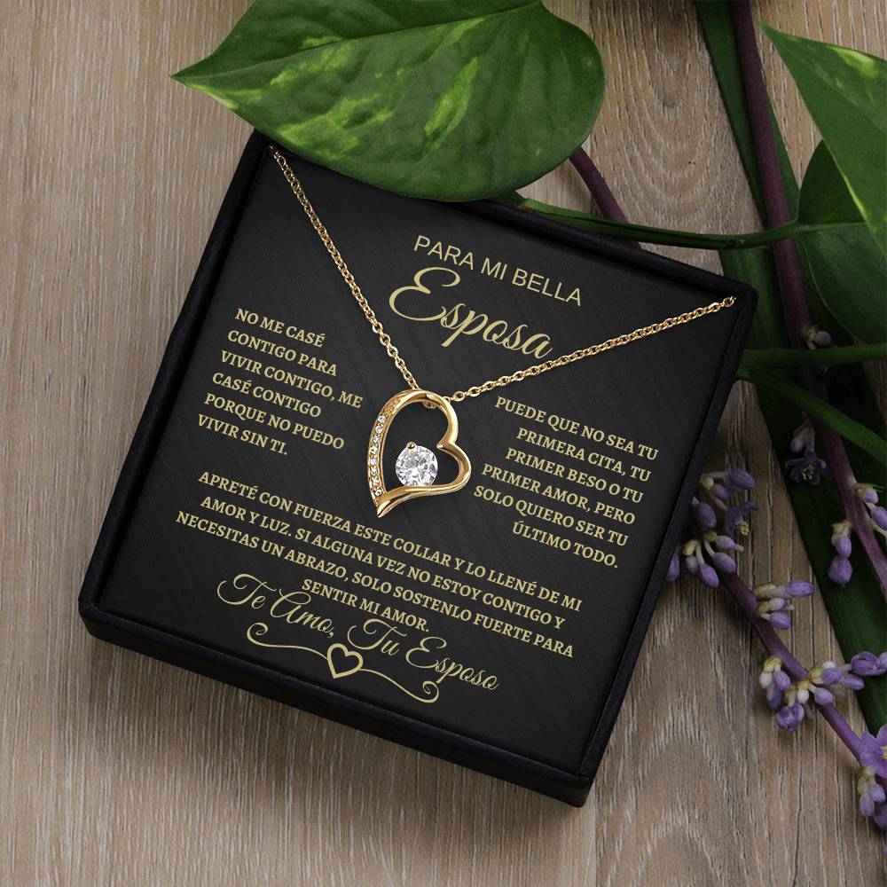 Para Mi Bella Esposa | Forever Love Necklace | Gold