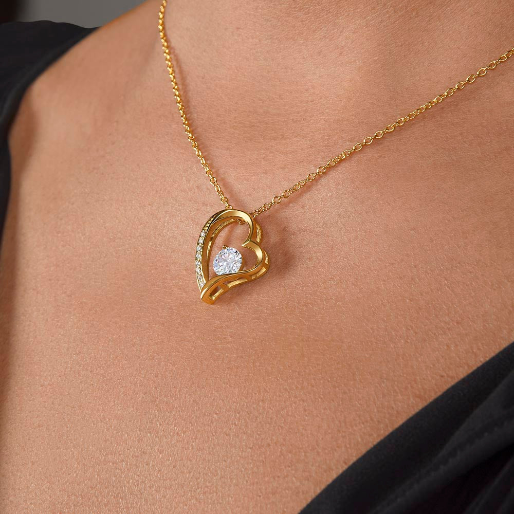 To My Beautiful Wife | Forever Love Necklace | Black