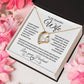 To My Beautiful Wife | Forever Love Necklace | Black
