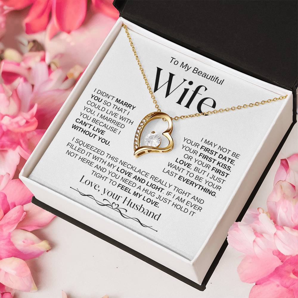 To My Beautiful Wife | Forever Love Necklace | WB