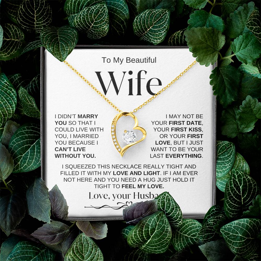 To My Beautiful Wife | Forever Love Necklace | WB