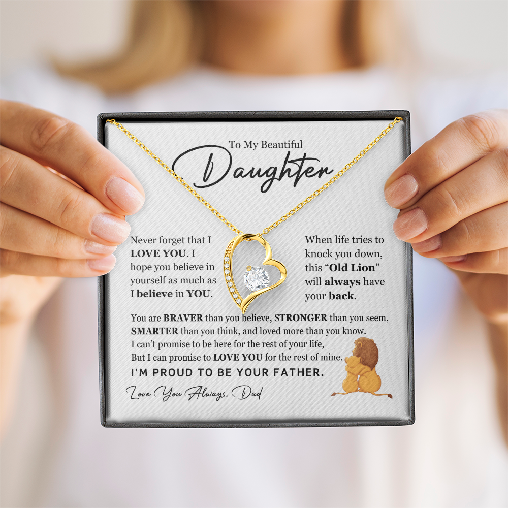 To My Beautiful Daughter | Forever Love Necklace | From Dad