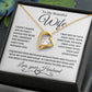 To My Beautiful Wife | Forever Love Necklace | Black