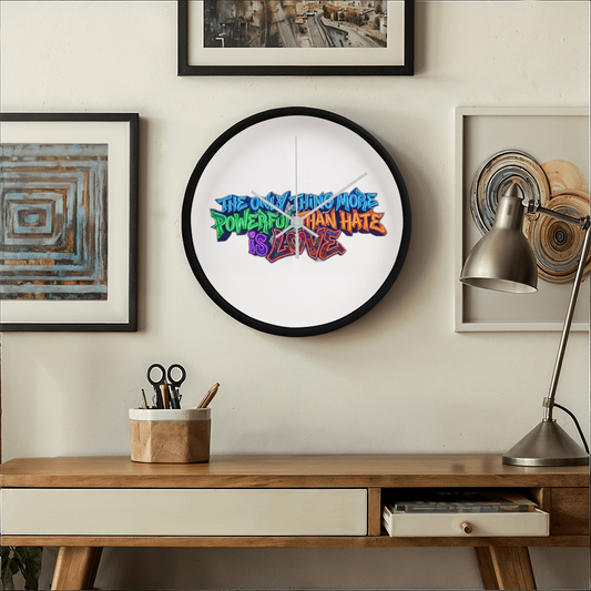 Love is the Way | Wood Frame 10” Clock | Benito Collection