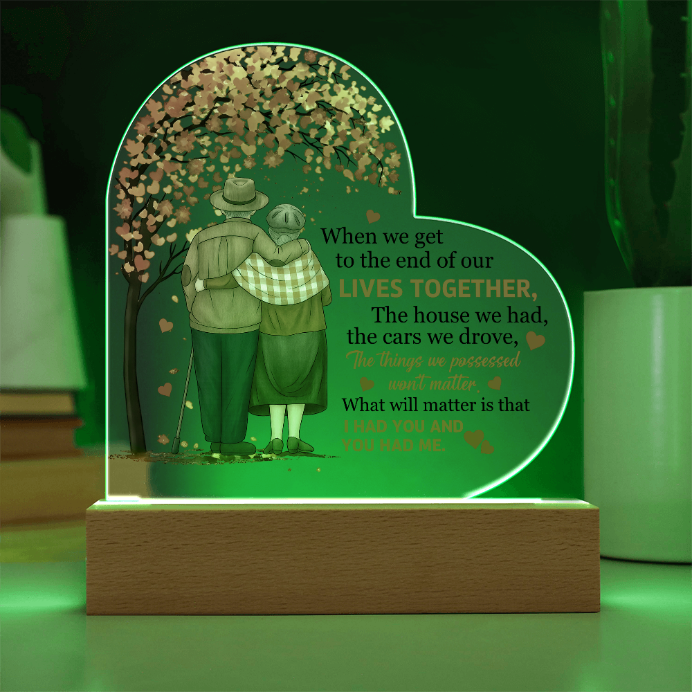 Lives Together | Acrylic Heart Plaque