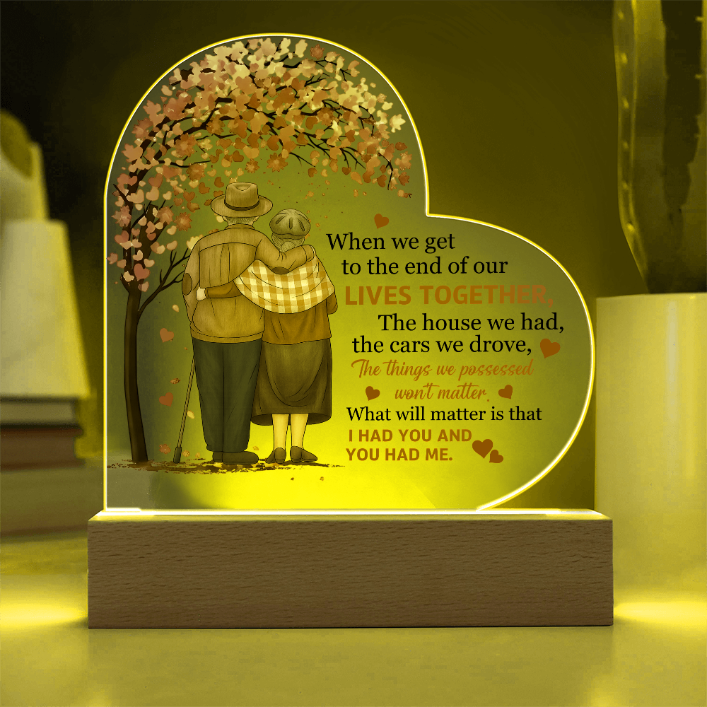 Lives Together | Acrylic Heart Plaque