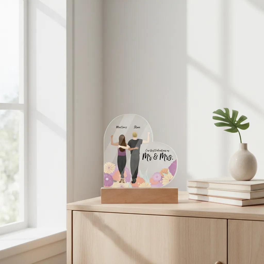 Our First Valentines as... | Acrylic Heart Plaque