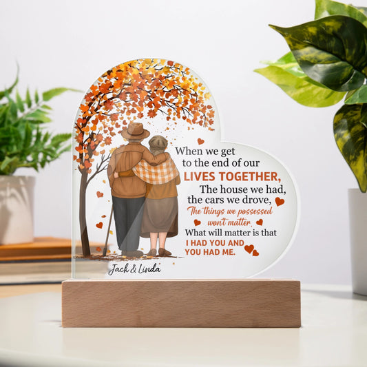 Lives Together | Personalized Heart Acrylic Plaque