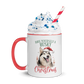 Husky Christmas Mug Red Inside